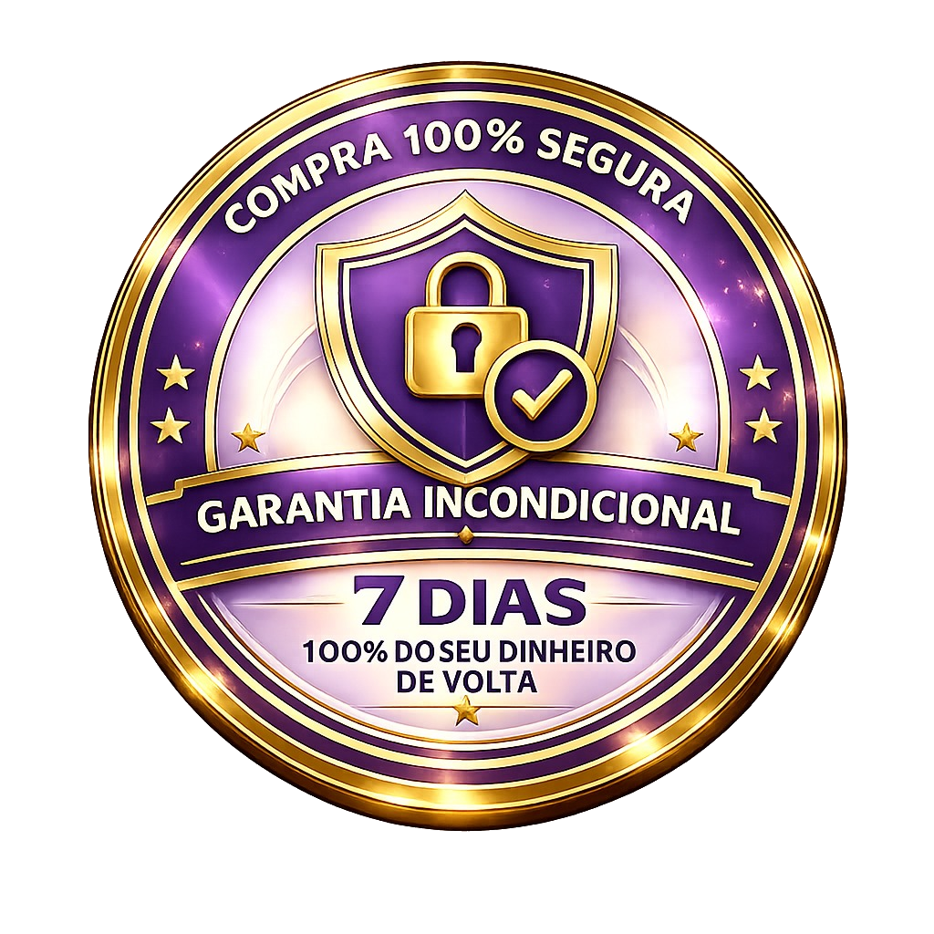 Garantia Incondicional de 7 Dias — 100% do seu dinheiro de volta — Compra 100% segura